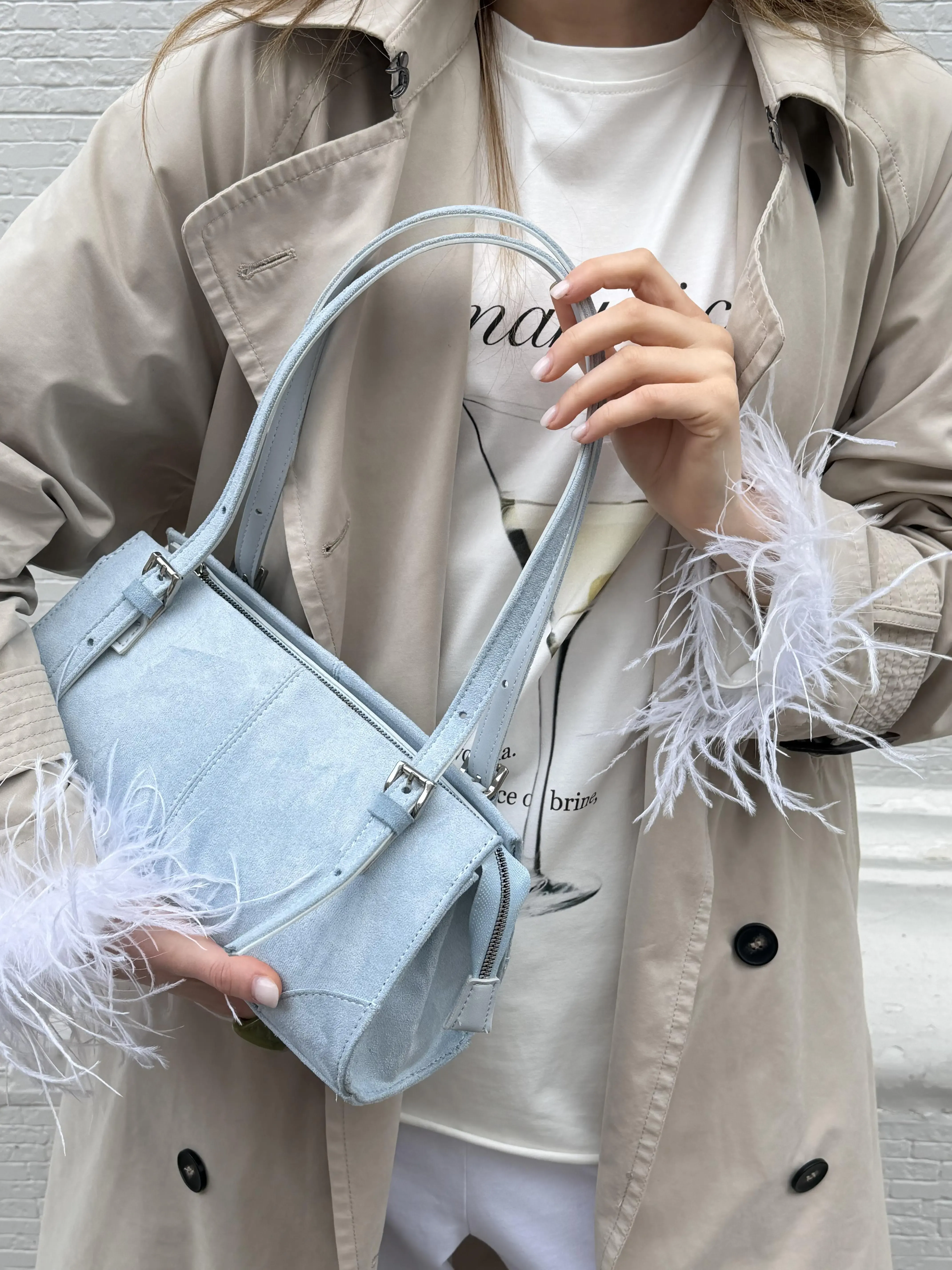 MIRA BAG SUEDE BLUE